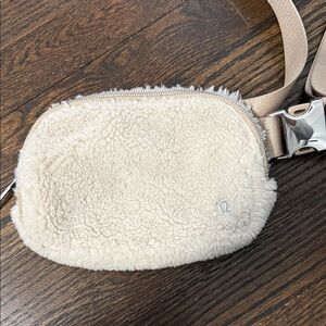 lululemon athletica Cream Sherpa Crossbody Belt Bag